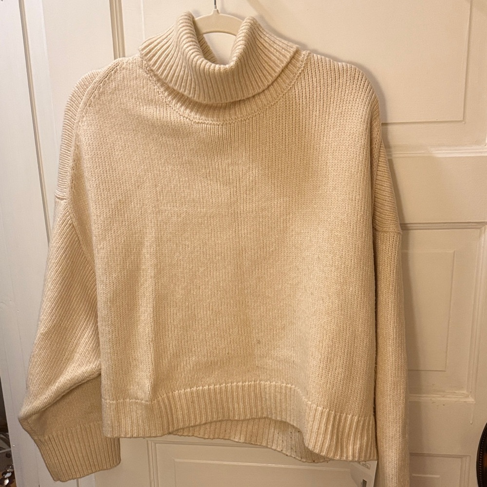 525 America Cream Cowl Neck Sweater